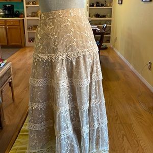 Beautiful Lace Tiered Skirt by Coldwater Creek.